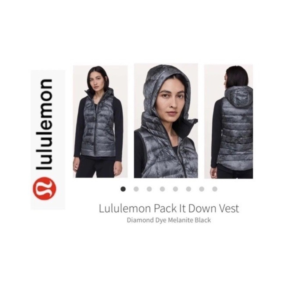 Lululemon Pack It Down Vest Melanite/Black/Gray Size 8